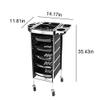 Salon Trolley Cart on Wheels,Beauty Salon Rolling Trolley Cart with for Hairdresser,Hair Cart Storage Organizer, Salon Stations for Hair Stylist, Rolling Cart with Wheels 14.17"L x 11.81"W x 35.43"H view 2