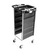 Salon Trolley Cart on Wheels,Beauty Salon Rolling Trolley Cart with for Hairdresser,Hair Cart Storage Organizer, Salon Stations for Hair Stylist, Rolling Cart with Wheels 14.17"L x 11.81"W x 35.43"H view 3