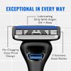 Jeremy's Razors for Men: Sprint 3 Blade Razor - Stainless Blades, Lubricating Strip, Precision Trimmer - Men's Shaving Essentials Kit, Travel Shaver Face Body Head Shavers (1 Razor 1 Cartridge) view 3