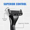 Jeremy's Razors for Men: Sprint 3 Blade Razor - Stainless Blades, Lubricating Strip, Precision Trimmer - Men's Shaving Essentials Kit, Travel Shaver Face Body Head Shavers (1 Razor 1 Cartridge) view 4