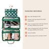 Tender Love + Carry Green Gambit Checkered Hanging Travel Bag, Toiletry Bag, Makeup Bag for Women, Portable Water-resistant Small Travel Bag for Toiletries & Cosmetic Essentials view 4