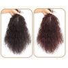 13x12 Synthetic Corn Curly Cover Gray Hair for Woman Clip in Hair Toppers (Dark brown,10inch) view 3