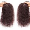 13x12 Synthetic Corn Curly Cover Gray Hair for Woman Clip in Hair Toppers (Dark brown,10inch) view 4