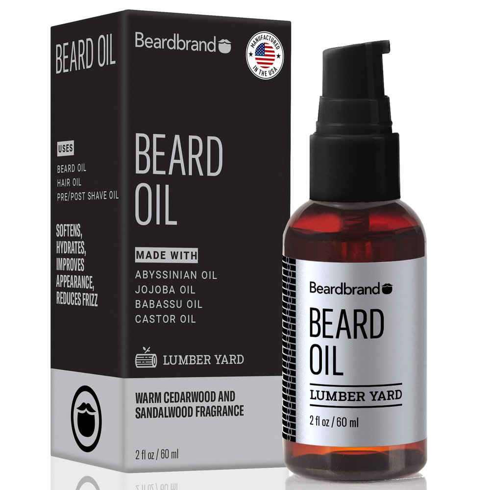 Beardbrand Beard Oil for Men with Jojoba & Vitamin E  Softens Stubble, Conditions Skin & Promotes Beard Growth | Sandalwood & Cedar Oil Scent | 2 fl oz