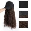 XUNTING Bald Cap Hat Wig Women Big Wavy Curly Hair Fluffy Baseball Wig Cap Natural Breathable Fashion Wig Cap Hair Cap (Color : 01) view 3