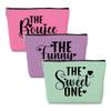 3 Pcs Cosmetic Bags for Women Makeup Bag Toiletry Bag Funny Girls Trip Gifts Favors Girls Weekend Bachelorette Party Bestie Best Friend Friendship Gifts for Women Sister Mom, Pink Purple Green view 1