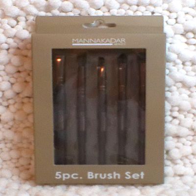 Manna Kadar Makeup Brush Set 5 Piece Assortment, Purple