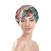 Embroidered Roses Shower Cap for Women Men Waterproof Hair Cap with Elastic Band Double Layered Bath Caps Reusable Bathing Shower Caps for all Hair Types view 3