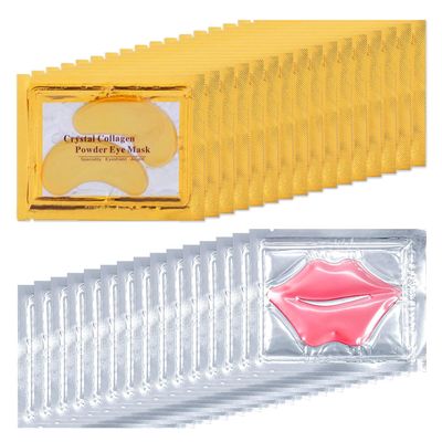 30 Pairs Lip Mask and Eye Mask, Collagen Under Eye Patches for Puffy Eyes and Dark Circles, Favorite Things Party Gift Ideas, Hangover Kit, Eye Mask Skincare, Sleepover Party Supplies for Girls