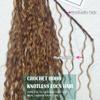 RHEANNA Pre Looped Crochet Boho Faux Locs With Human Hair Curls Color 30 Medium Auburn Boho Goddess Locs With Curly Human Hair 22inch 48Strands view 3