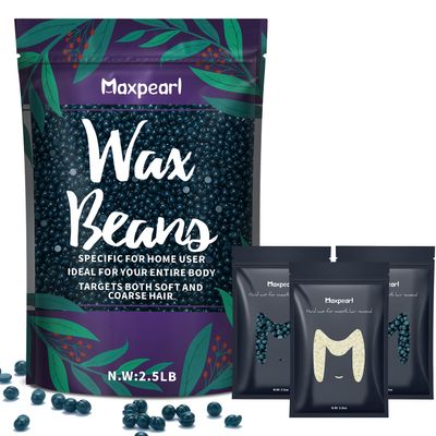 Maxpearl Hard Wax Beads 2.5LB + 10.5OZ - Brazilian, Bikini Waxing, Face, Eyebrows, Underarms, Arms, Chest, Back, Legs, Jasmine & Coconut Formula
