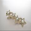 Generic Silver and light gold tone crystal stars alligator hair clip for fine thin hair view 1