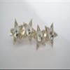 Generic Silver and light gold tone crystal stars alligator hair clip for fine thin hair view 3