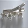 Generic Silver and light gold tone crystal stars alligator hair clip for fine thin hair view 4