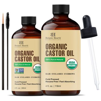 Botanic Hearth Castor Oil 4 fl oz and Botanic Hearth Castor Oil 2 fl oz