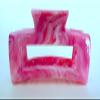 NinthAvenue Basics Large rectangle colorful marbled color splatter paint hair claw clip (Primary color: Bright pink), 1 Count (Pack of 1) view 2