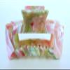 NinthAvenue Basics Large rectangle colorful marbled color splatter paint hair claw clip (Primary color: Bright pink), 1 Count (Pack of 1) view 3