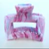 NinthAvenue Basics Large rectangle colorful marbled color splatter paint hair claw clip (Primary color: Bright pink), 1 Count (Pack of 1) view 4