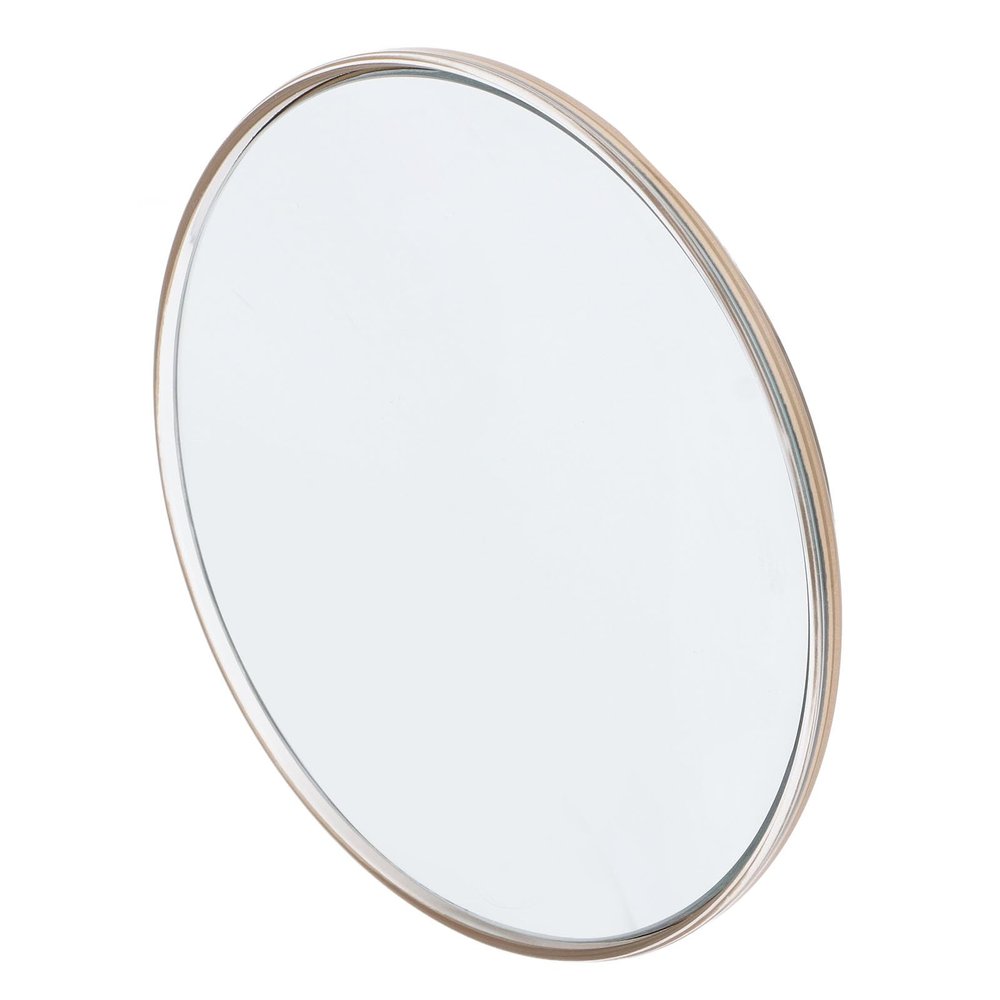 30X Magnifying Mirror with 3 Suction Cups, 6 Inch Round Makeup Mirror for Detailed Makeup Check, Lightweight Portable Mirror for Travel (Gold)
