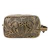 American West Leather Shave Kit/Toiletry Travel Bag - Retro Romance (Distressed Charcoal Brown) view 2