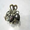 Generic Jeweled antique bronze hair claw clip with crystals Set: B (Primary color: Brown), 1 Count (Pack of 1) view 3