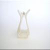 Generic Pearly white iridescent acrylic triangle hair claw clip view 4