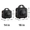 AOGATO 14 Inch Cute Bear Cosmetic Case Box Small Hard Shell Cosmetic Case Beauty Makeup Bag Organizer Cartoon Travel Suitcase Luggage Storage Bag, Black view 2