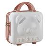 AOGATO 16 Inch Cute Bear Cosmetic Case Box Small Hard Shell Cosmetic Case Beauty Makeup Bag Organizer Cartoon Travel Suitcase Luggage Storage Bag, White view 1