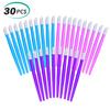 Alcoon 30 Pieces Rubber Nail Cuticle Pusher Tipped Plastic Handle Nail Art Tool Rubber Tipped Nail Cleaner (10 Pink, 10 Blue, 10 Purple) view 1