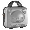 AOGATO Small Hard Shell Cosmetic Case 14 Inch /16 Inch Cute Bear Cosmetic Case Box Beauty Makeup Bag Organizer Cartoon Travel Suitcase Luggage Storage Bag, Green, M (16 Inch), Cute view 1