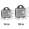 AOGATO Small Hard Shell Cosmetic Case 14 Inch /16 Inch Cute Bear Cosmetic Case Box Beauty Makeup Bag Organizer Cartoon Travel Suitcase Luggage Storage Bag, Green, M (16 Inch), Cute view 2