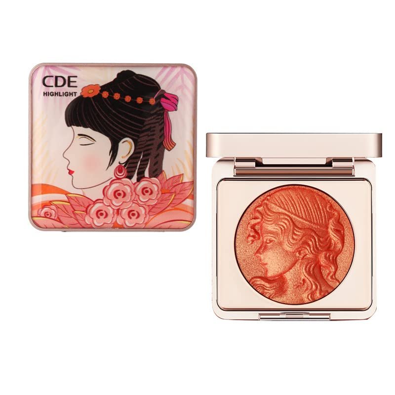 Generic Monochrome blush natural nude makeup fine flash orange white trim and lightening blush plate (1, 1)