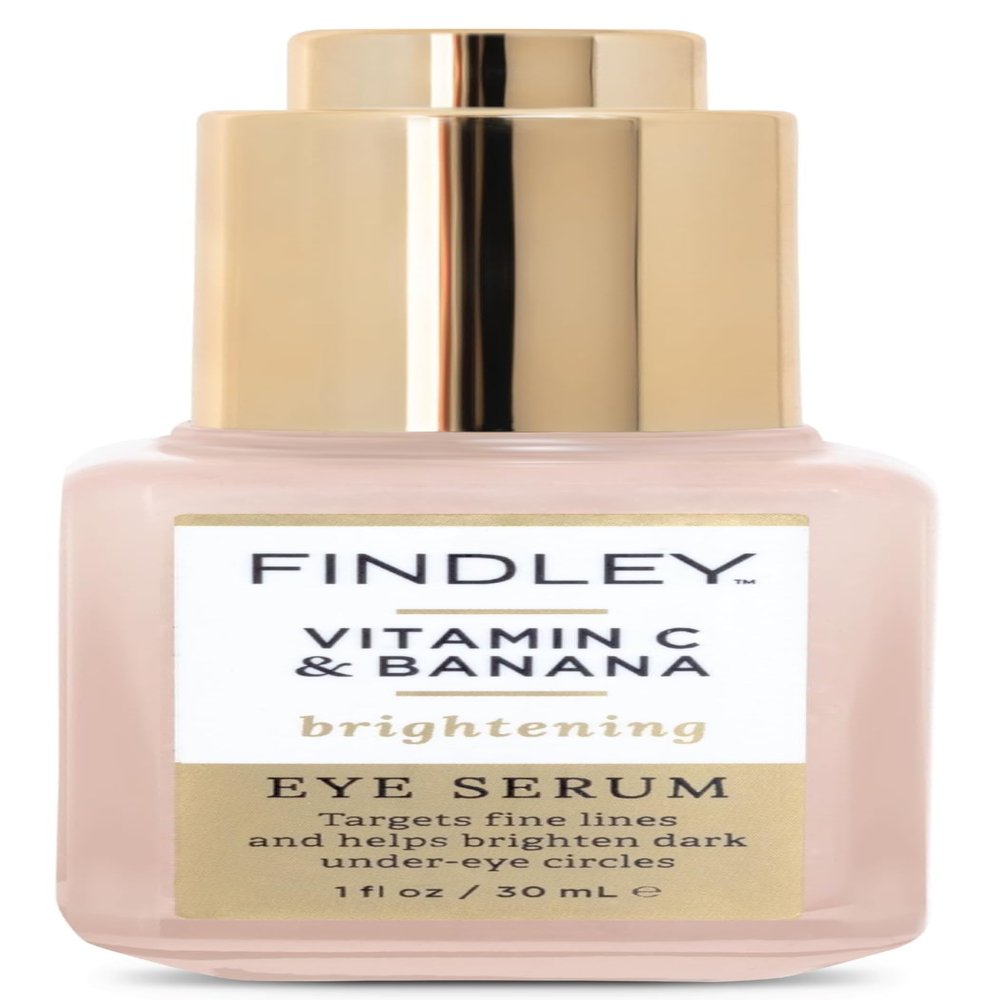 Findley Vitamin C & Banana Brightening Eye Serum  Targets Fine Lines & Dark Circles, Hydrating & Nourishing Formula, Anti-Aging (1 Fl Oz)