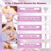 Electric Razors for Women, 5 in 1 Bikini Trimmer for Women, Wet/Dry Womens Electric Shaver Razor, Face Shaver for Face Nose Eyebrow Arms Armpit Legs Pubic Area, Facial Hair Removal view 3