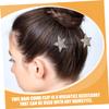 SKISUNO 5pcs Star Hair Clip Combs Invisible Holders Decorative Hair for Women in Assortment Yellow Silver Black view 3
