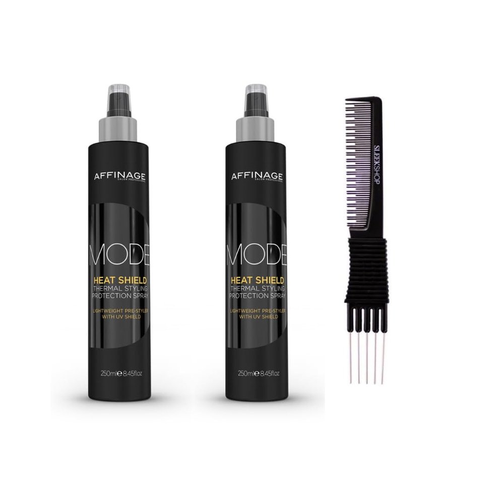 yper Asp Mode Heat Shield Lightweight Pre-Styler (8.45 oz) with Teasing Comb Pack 2, Black