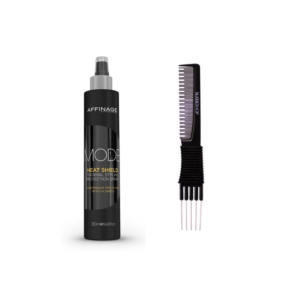 yper Asp Mode Heat Shield Lightweight Pre-Styler (8.45 oz) with Teasing Comb Pack 1, Black