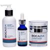 BOCAZIA 3 Piece Vitamin C Bundle, Daily Routine, Cleanser + Serum + Moisturizer, Anti-Aging Pro-Collagen, Hydrates, Exfoliates, Corrects Brown Spots + Acne + Blemishes | Clean Vegan Unscented view 1