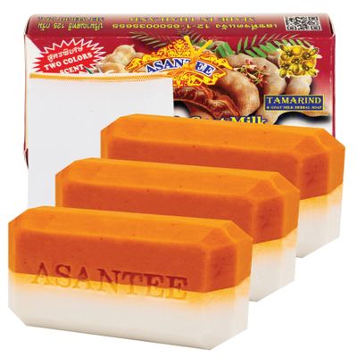 ASANTEE TAMARIND & GOAT MILK HERBAL SOAP 125 G. (Pack of 3)