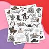 xo, Fetti Western Birthday Party Temporary Tattoos - 50 Silver Foil Pcs | Birthday Girl Accessory, Rodeo Cowgirl Bachelorette Party Decorations, Hoedown Accessory, Country Theme Party Supplies view 2