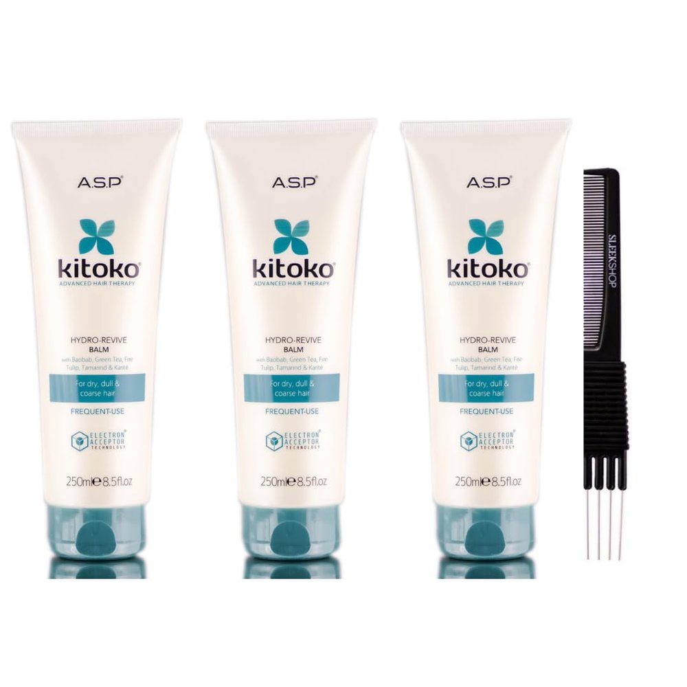 yper Asp Kitoko Hydro-Revive Balm (8.5 oz) with Teasing Comb Pack 3