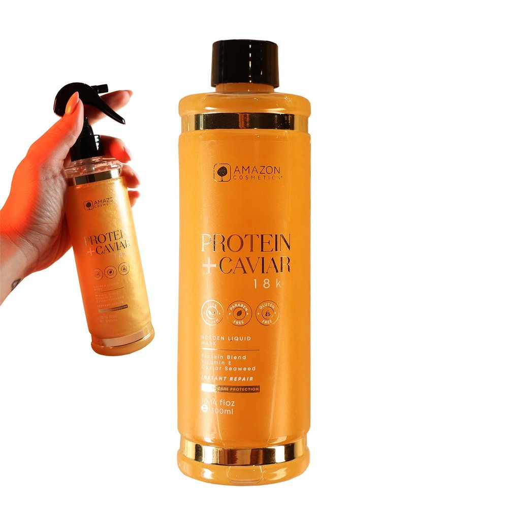 AMAZON COSMETICS Hair Conditioner for Soft, Smooth Hair - Protects, Restores & Hydrates - Comes with Spray Cap - Contains Premium Seaweed Caviar + Proteins - Citrus Scent - 10 Oz