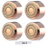 Flawless Replacement Heads Gen 3, 4 Pack - Compatible with 3rd Generation Flawless Facial Hair Remover, Replacement Heads for Flawless Facial Hair Remover Generation 3 view 1