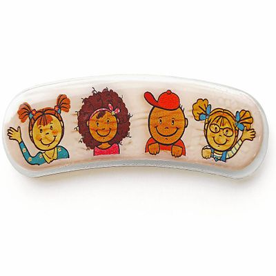 1 p 3D Arc File for Children/Bohemia Czech Glass Nail File Size 70x20 mm (2.76x0.78 inch), Multicolored