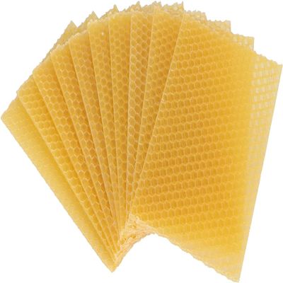 Beeswax bed sheets, 30 pieces Natural beehive wax frame safe non-toxic honey comb with beehive wax foundation make-up, suitable for furniture, lipstick, mouth oil, medicinal beeswax, mahogany crafts