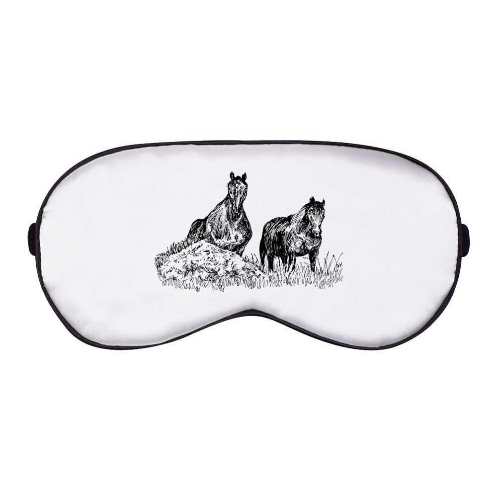 Azeeda 'Horses on a Hill' Sleep/Travel Eye Mask (EY00003056)