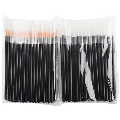 100 Pcs Disposable Eyeliner Brushes With Cover Eyeliner Applicator Wands Eye Makeup Liner Tool Cosmetic Eye Wand Nail Art Brushes