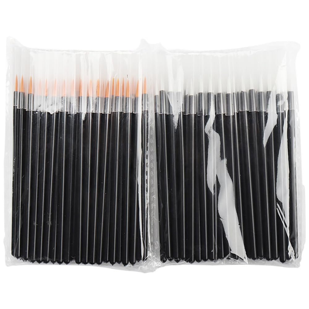 100 Pcs Disposable Eyeliner Brushes With Cover Eyeliner Applicator Wands Eye Makeup Liner Tool Cosmetic Eye Wand Nail Art Brushes