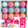 12 Pcs Organic Bath Bombs - Bath Bomb for Women and Kids, Assorted Scents with Shea Butter & Essential Oils, Lush Bath Bomb Gift Set for Bubble Spa, Birthdays, Mothers Day Gifts, and Christmas view 1