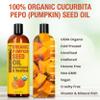 Seven Minerals NEW Pumpkin Seed Oil for Hair Growth, Face, & Body - Big 16oz Bottle - USDA Organic, Cold-Pressed & Hexane Free - Lightweight, Non-Greasy, & Deeply Moisturizing for Scalp, Skin view 2
